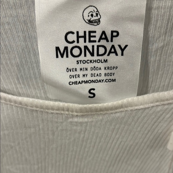 Cheap Monday Cream Ruched Sleeveless Tank - Picture 2 of 5